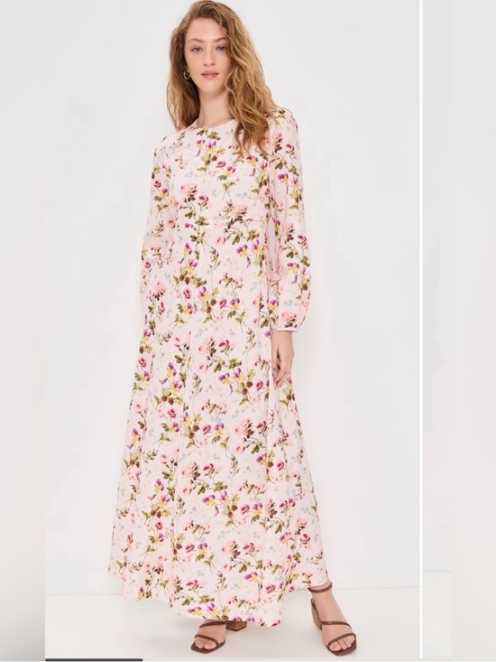 Hill House Dresses & Skirts - Like New Hill House Nadia Long Pink Floral Maxi Dress with Long Sleeves. Size S